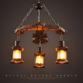 Coastal Coffee Shop Pendant Light: Wood Anchor Chandelier in Beige - This is a beautiful wood anchor-shaped chandelier that would be perfect for a coastal coffee shop or any other nautical themed space. It has one tier